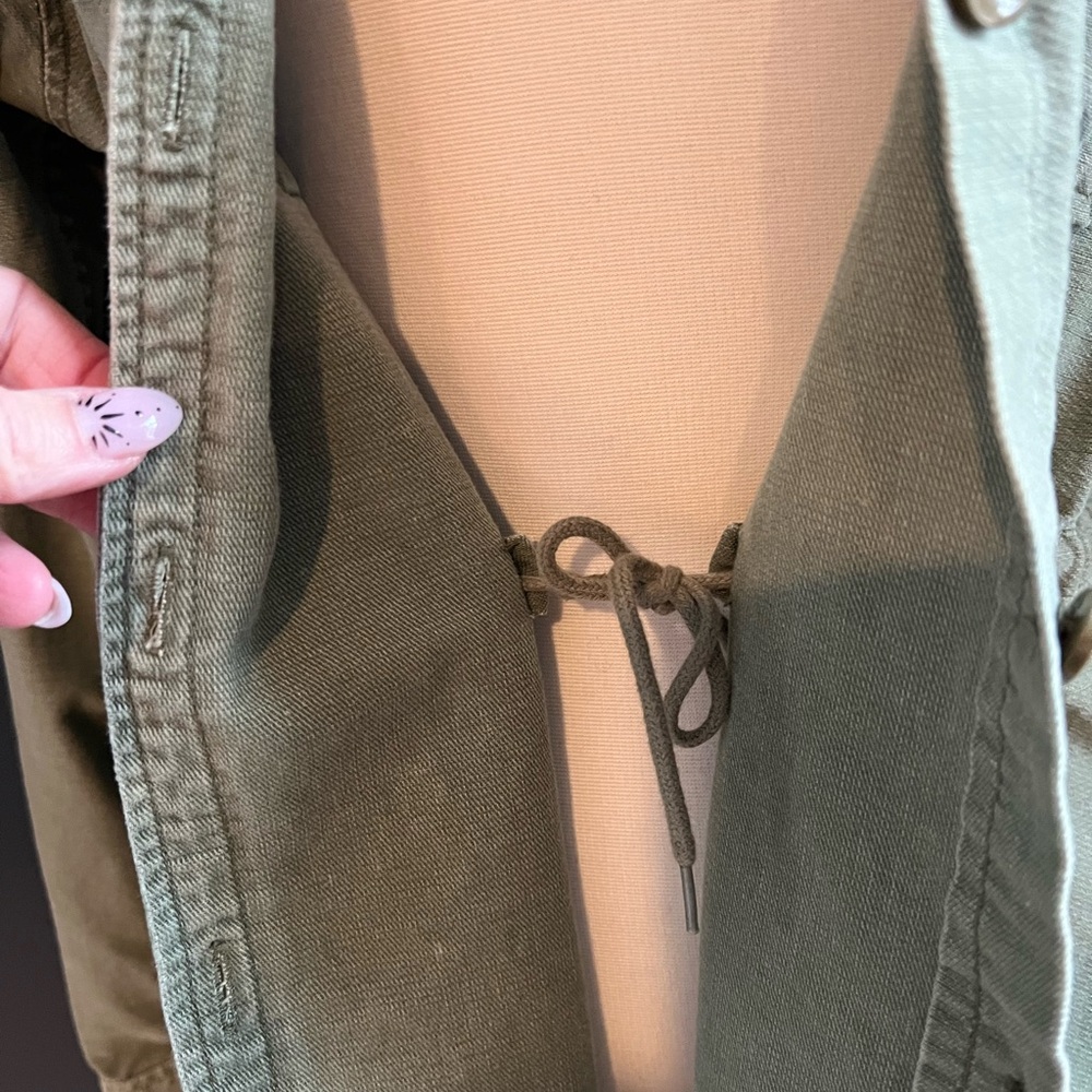 Obey Propaganda Utility Shirt Jacket Olive Green Button Front Military Style - Picture 12 of 14